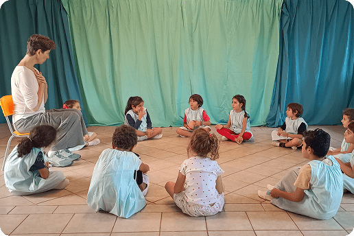 Vivência em roda com crianças